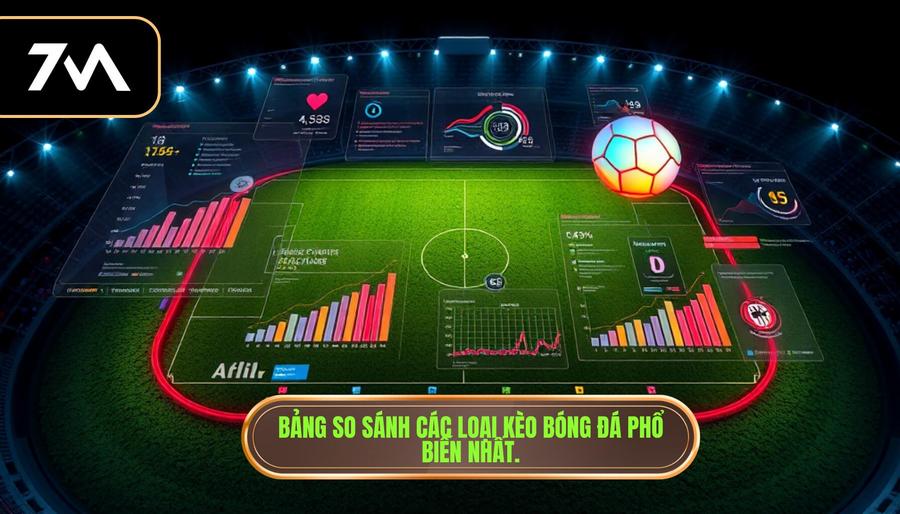 Bảng so sánh các loại kèo bóng đá phổ biến nhất
